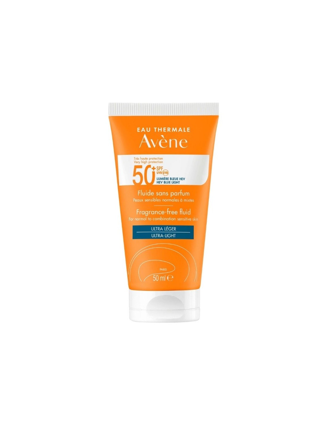 Avène Solar Fluido sin Perfume Piel Normal o Mixta SPF50+ 50 ml