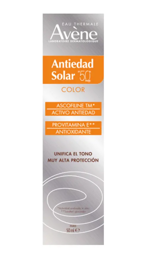 Avène SOLAR antiedad con color SPF50+