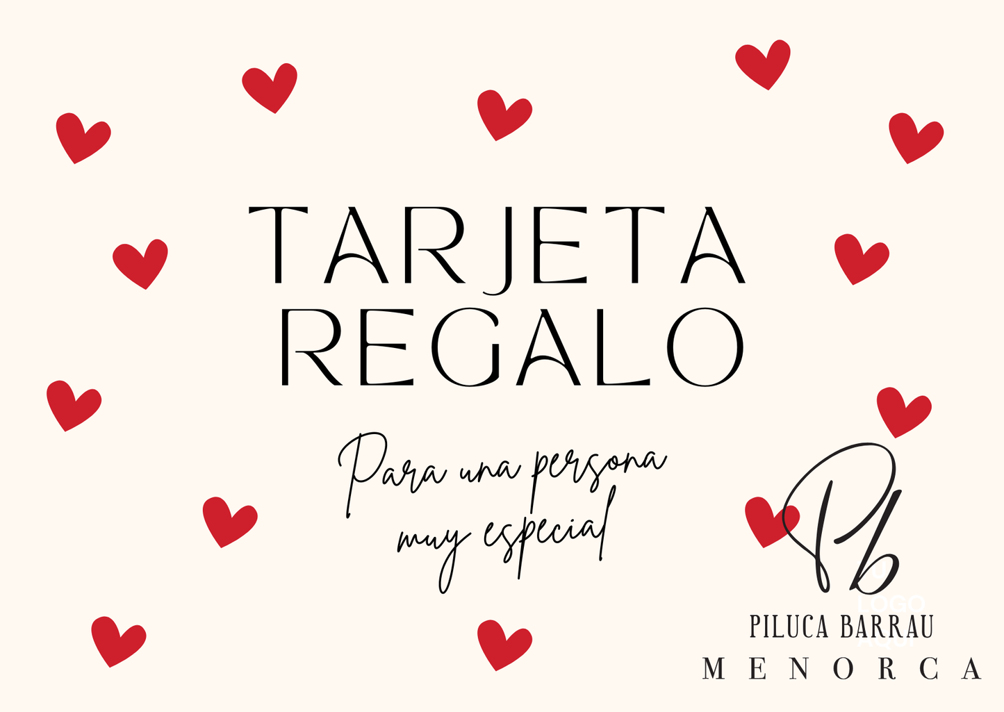 Tarjetas regalo PB