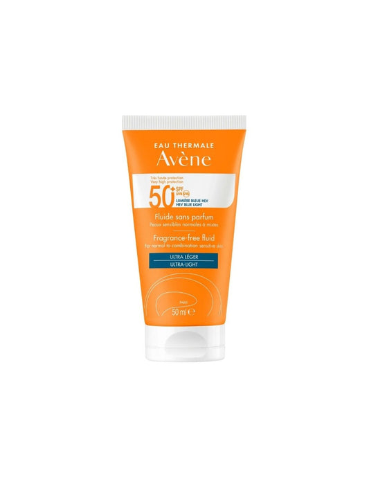 Avène Solar Fluido sin Perfume Piel Normal o Mixta SPF50+ 50 ml