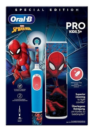 Oral B Cepillo Dental Eléctrico Pro Kids +3 Años Spiderman + Estuche de Viaje